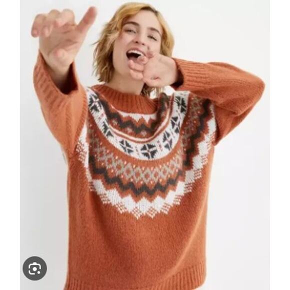 American Eagle Aerie Fair Isle Sweater Small - Picture 1 of 11